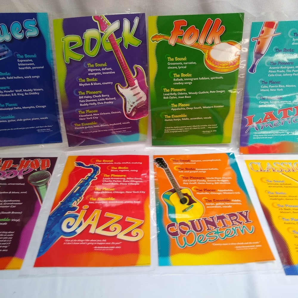 Music Style / Genre Classroom Posters School